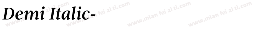 Demi Italic字体转换
